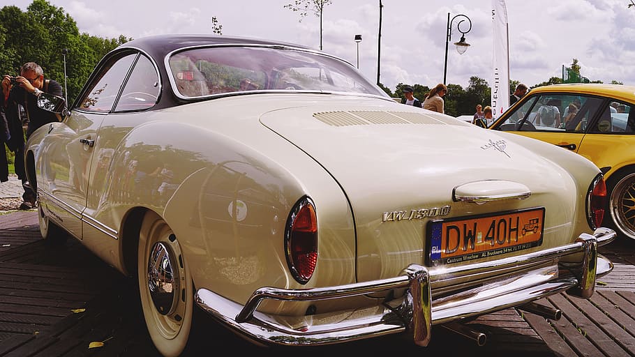 vw, carman, oldtimer, retro car, antique auto, old car, historic vehicle HD wallpaper