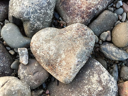 Heart, Nature, Roche, rock - object, full frame, stone - object HD wallpaper