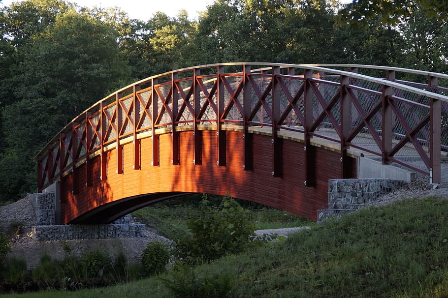 brown and gray bridge close-up photography, transfer, river HD wallpaper