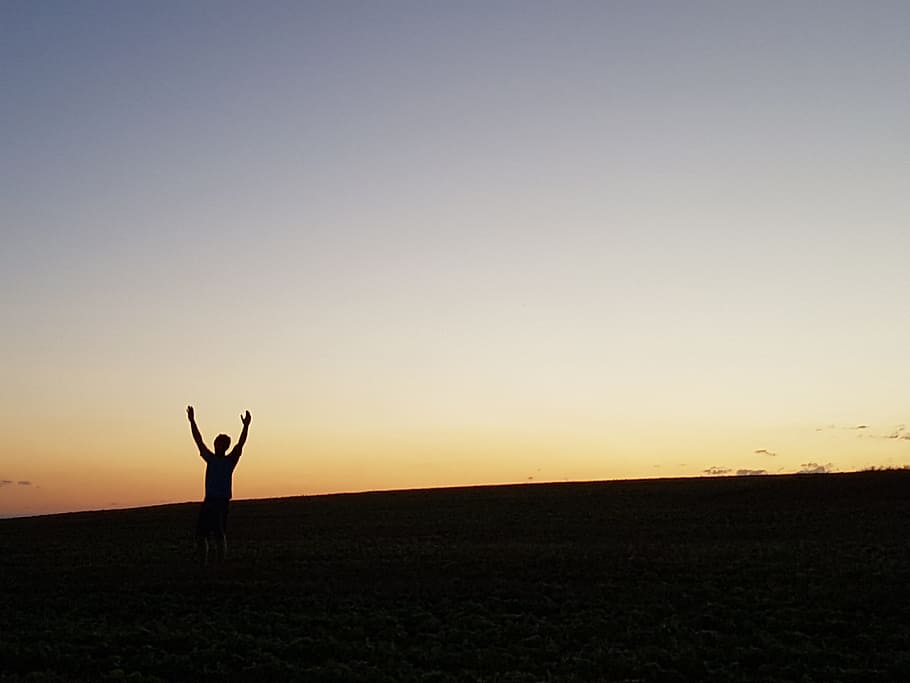 Solo, Sunset, Peaceful, Zen, sky, young, horizon, silhouette HD wallpaper