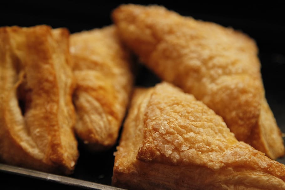 bakery, baking, bread, breakfast, close -up, cook, croissants HD wallpaper