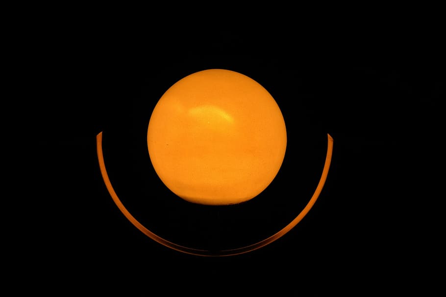 Lamp, Lighting, Hell, orange color, night, no people, moon HD wallpaper