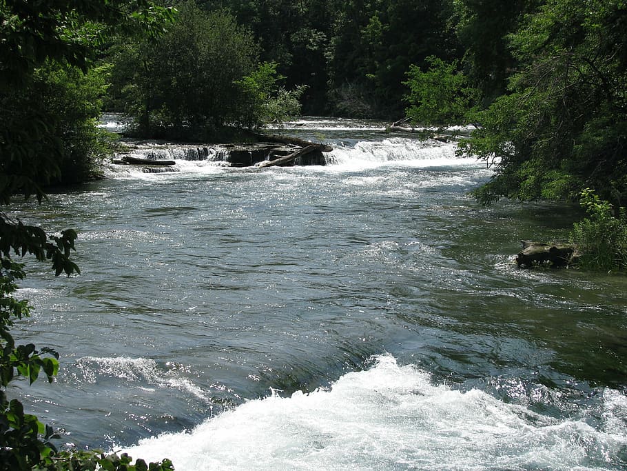 river, ocean, water, rapids, flowing, landscape, wilderness HD wallpaper