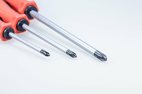 screwdriver, tool, craft, red, phillips, metal, head, background HD wallpaper