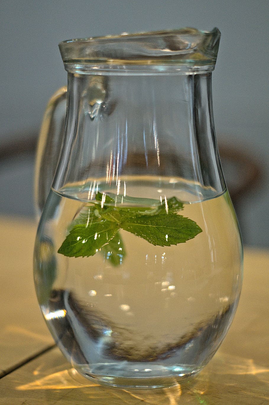 mug, water, mint, drink, glass, natural, liquid, table, fresh HD wallpaper