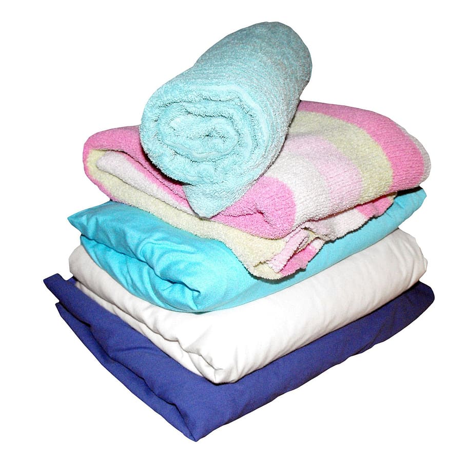 assorted-color textiles, sheets, towels, blankets, linen, clean HD wallpaper