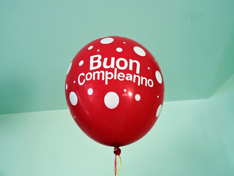 balloon, birthday, red, ceiling, fly, close-up, celebration HD wallpaper
