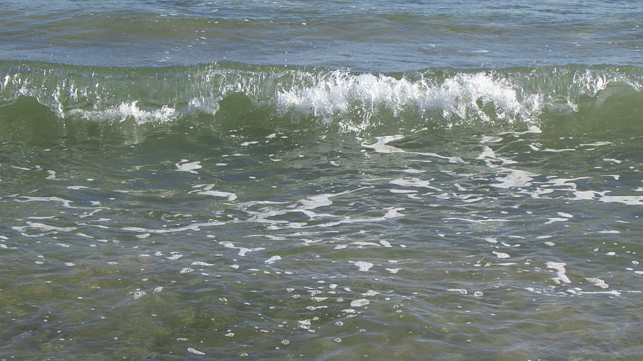 Sea, Wave, Beach, Costa Brava, catalonia, water, foam, nature HD wallpaper