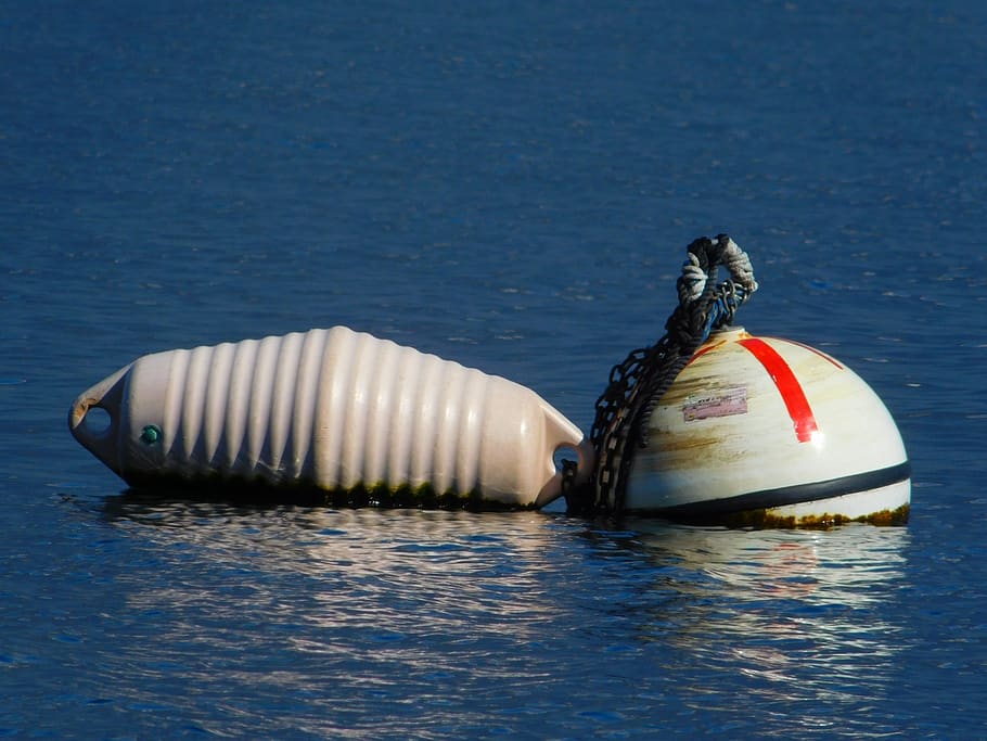 floats, boa, water, lake, reflection, buoy signaling, waterfront HD wallpaper