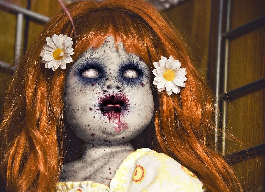 photo of Halloween doll, horror, evil, voodoo, monster, blood HD wallpaper