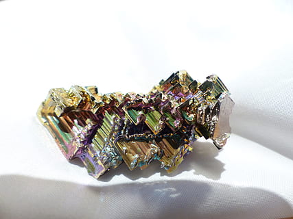 Glazed, Mineral, Iridescent, glazed includes, bismuth, bismuth crystal HD wallpaper