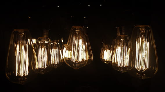 light, night, dark, glass, architecture, bright, bulbs, design HD wallpaper