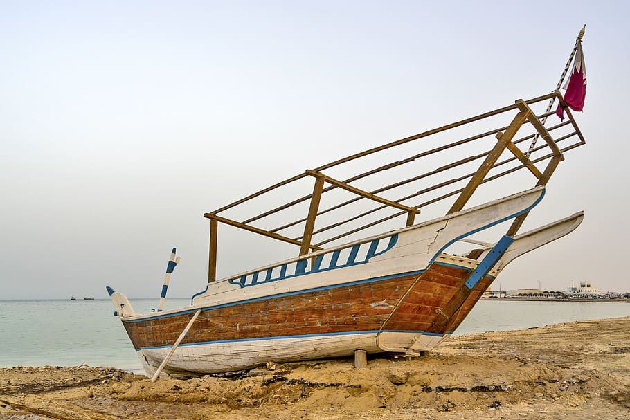 dhow, sailing vessel, transportation, traditional, boat, water