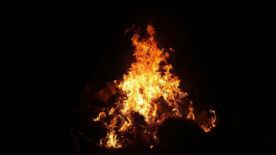 fire, flame, burning, fiery, blaze, flammable, inferno, bonfire HD wallpaper