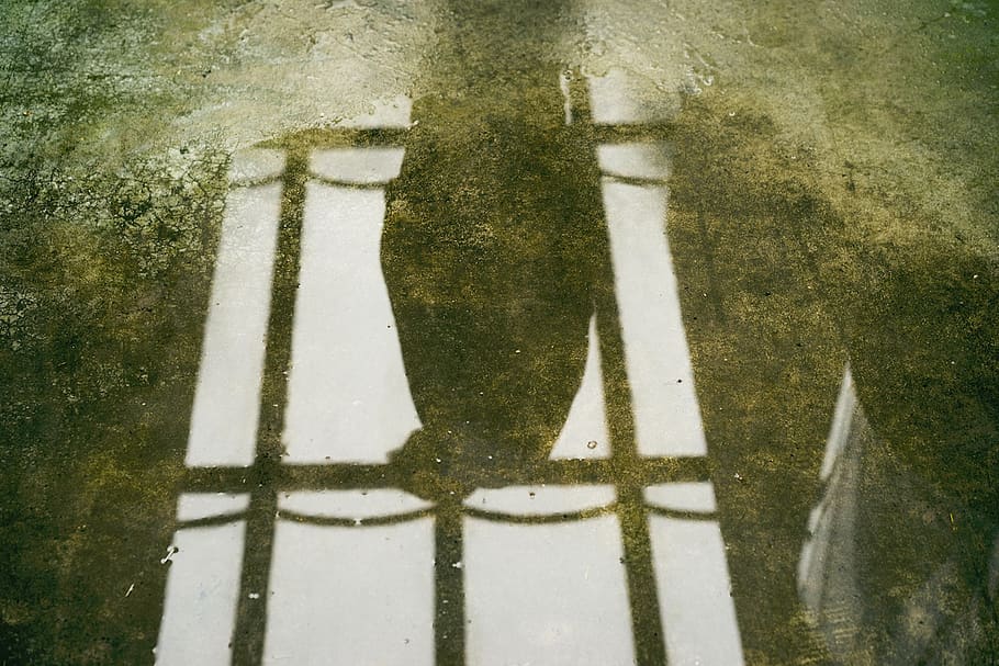 stone, floor, water, puddle, reflection, day, high angle view HD wallpaper