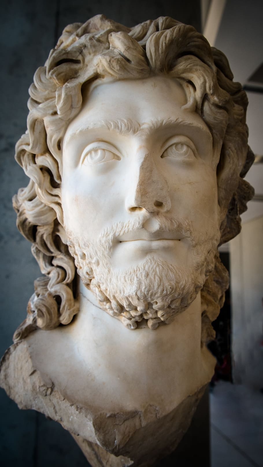 statue, ancient greece, acropolis museum, art, head, marble, HD wallpaper