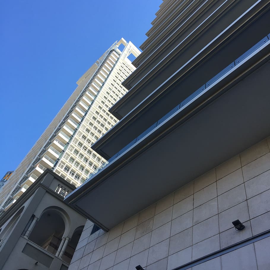 Tel Aviv, Architecture, Sky, low angle view, building exterior HD wallpaper
