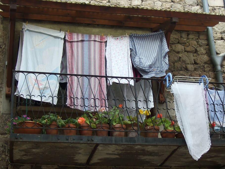 was, drying, line, hanging, architecture, building exterior HD wallpaper