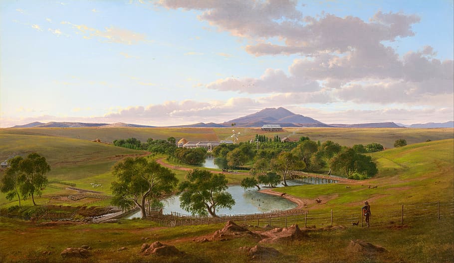 Landscape of Victoria, Australia, art, landscapes, mountains, HD wallpaper