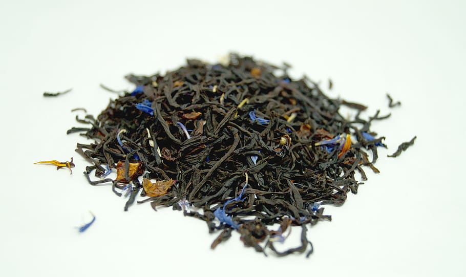 tea, black, fruit, dried, placer, kitchen, flowers cornflower HD wallpaper