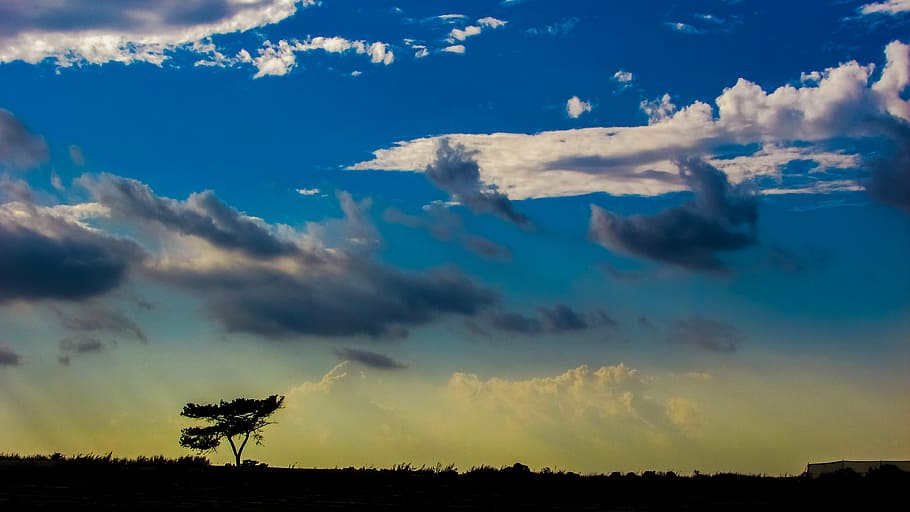 afternoon, sky, clouds, landscape, countryside, autumn, kapparis HD wallpaper