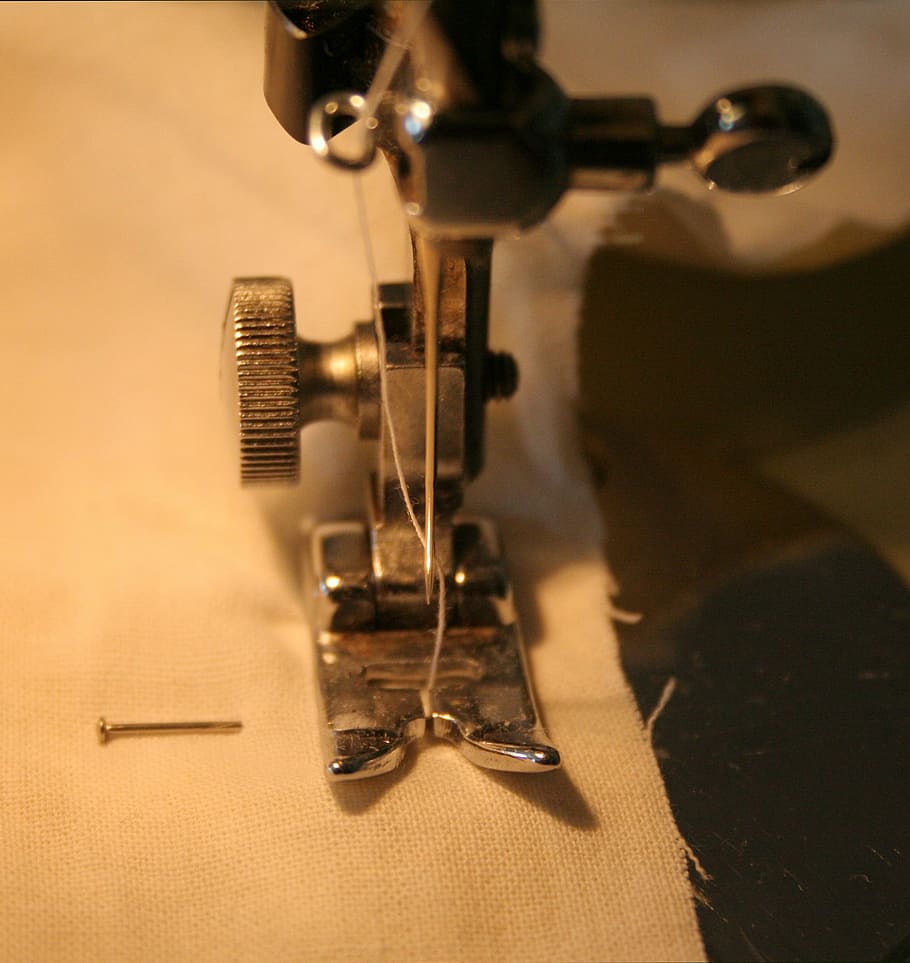 HD wallpaper: needle, stitch, sewing-machine, sewing machine, thread