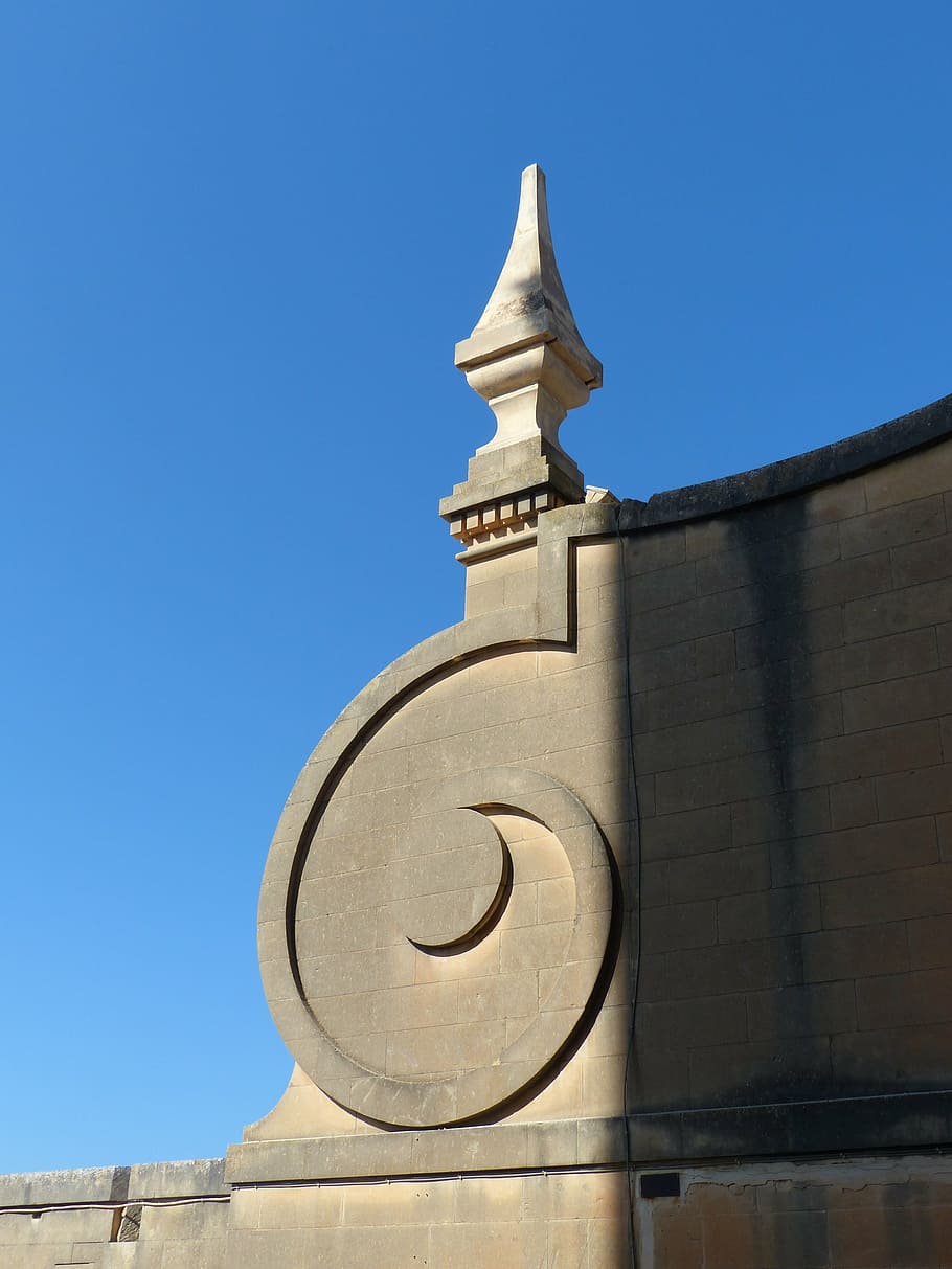 great, steeple, facade, decor, gozo, church, architecture, clear sky HD wallpaper