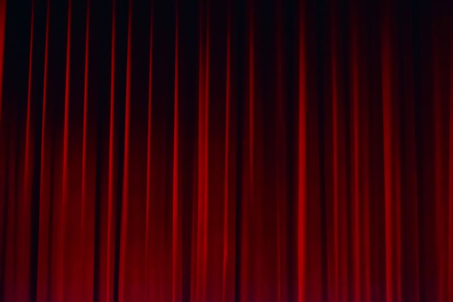 red curtain, red curtain digital wallpaper, theatre, theater