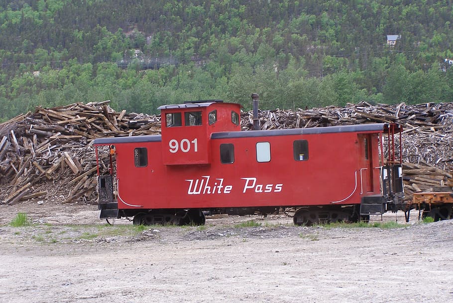 White Pass, Skagway, Alaska, Alaska, Railroad, caboose, yukon, HD wallpaper