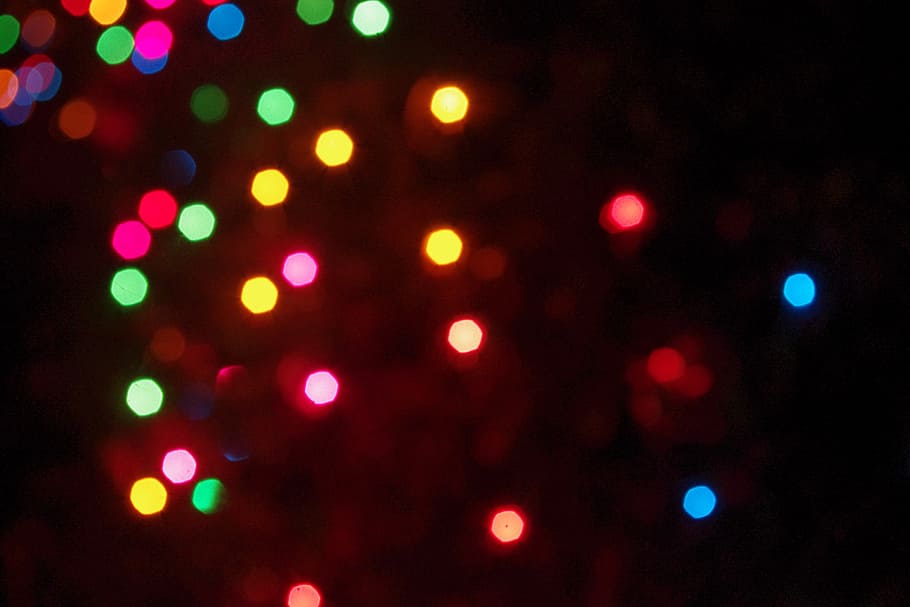 bokeh photography of lightys, lights, christmas, holiday, night HD wallpaper