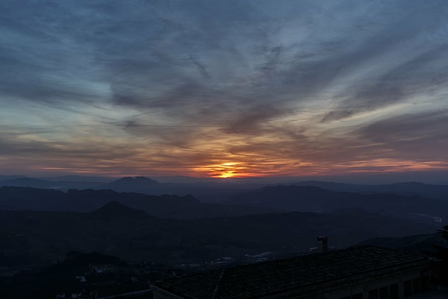 landscape, sunset, nature, mountain, hill, sky, scenics, cloud - sky HD wallpaper