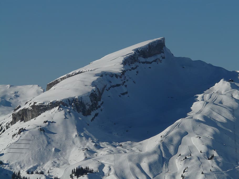 High, Mountain, Alpine, Allgäu, ifen, rock, ski area, skiing HD wallpaper