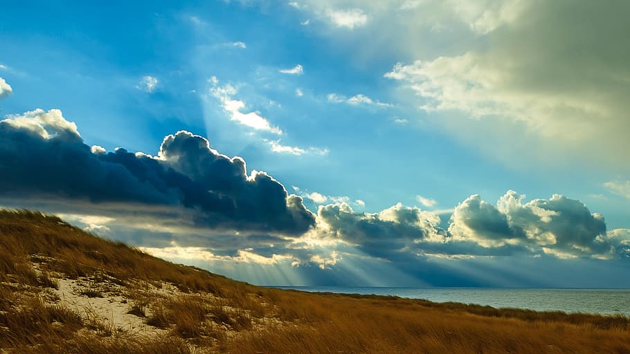 clouds, beach, winter, sky, cloud - sky, beauty in nature, scenics - nature HD wallpaper