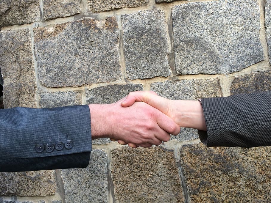 two person shaking hands, handshake, negotiation, welcome, cooperation HD wallpaper