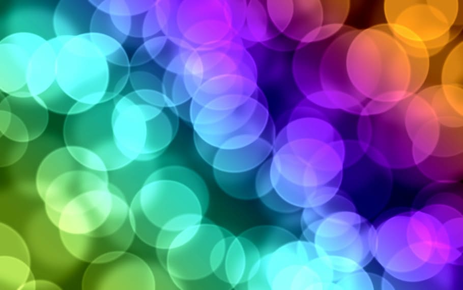 black and multicolored lights, bokeh, circles, colors, design HD wallpaper