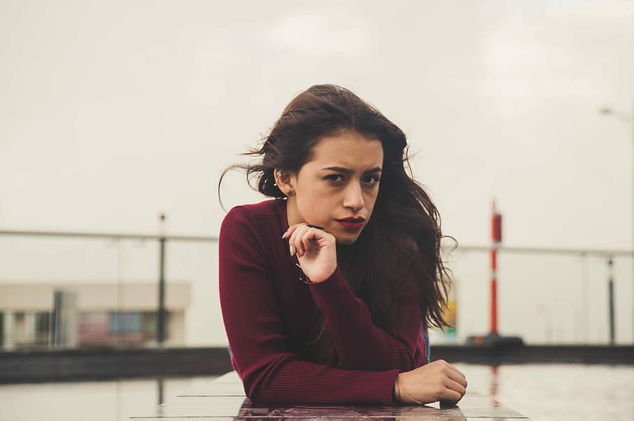 Thinking, Beauty, Nature, one person, one woman only, only women HD wallpaper