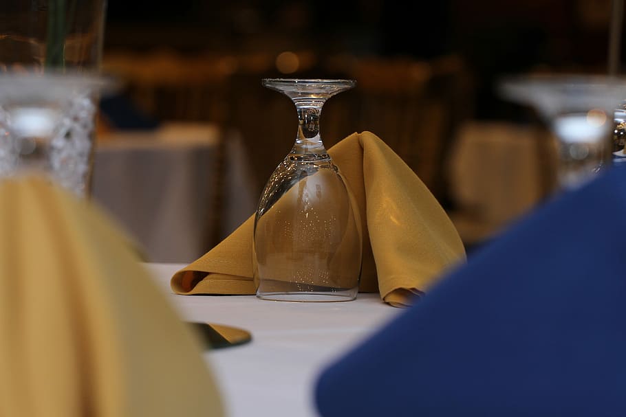Glass, Table Setting, Napkin, Banquet, wedding, restaurant HD wallpaper
