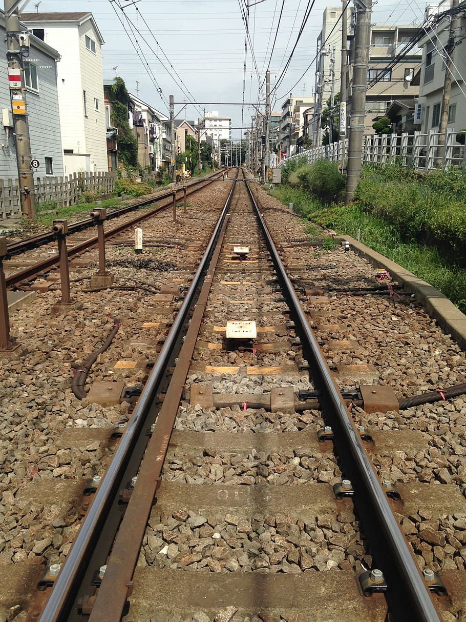 Track, Toyoko, Angle, View, high angle view, railroad Track HD wallpaper