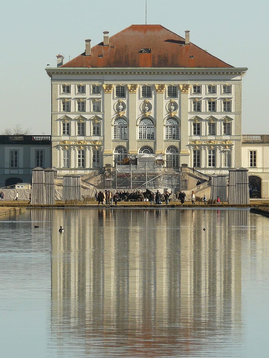 Nymphenburg Palace, Castle, munich, water, park, architecture, HD wallpaper