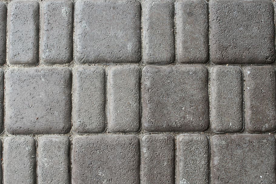 gray concrete bricks, cobblestones, ground, structure, away HD wallpaper