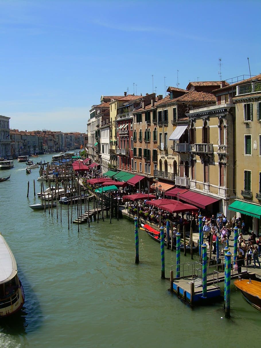 venice, landscape, channel, venice - Italy, canal, gondola HD wallpaper