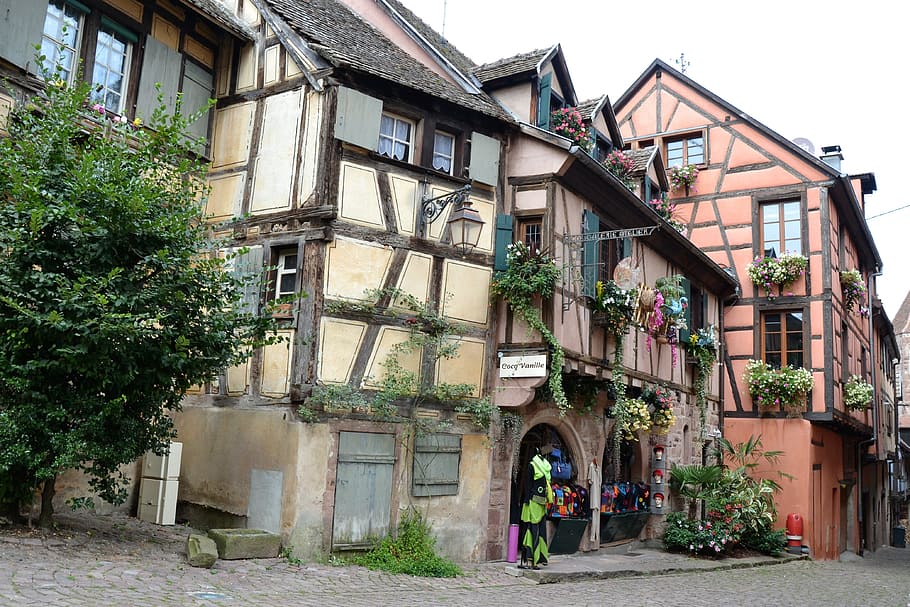 Timber-Framed, House, Colmar, building exterior, architecture HD wallpaper