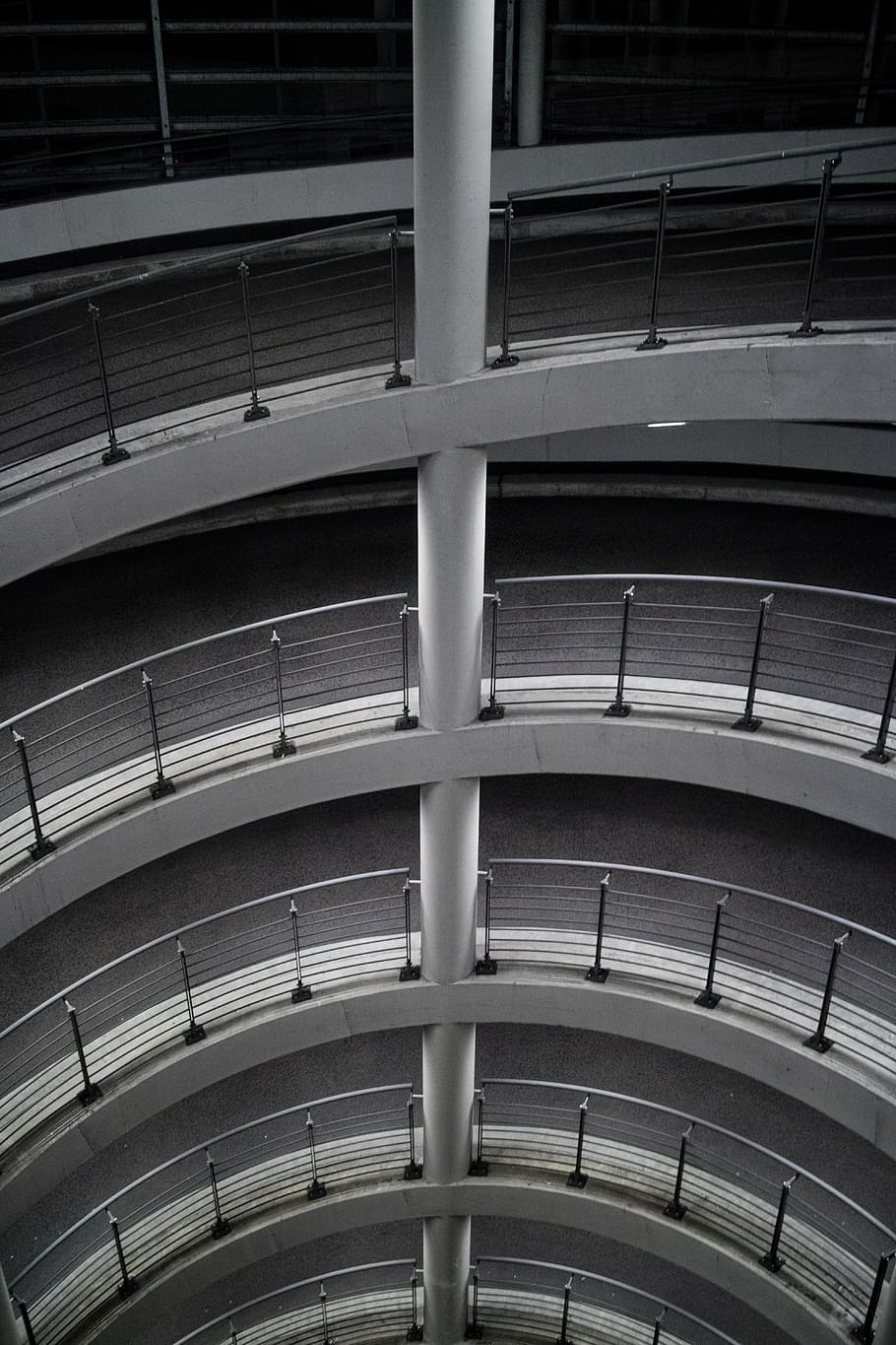 multi storey car park, railing, optical deception, architecture HD wallpaper