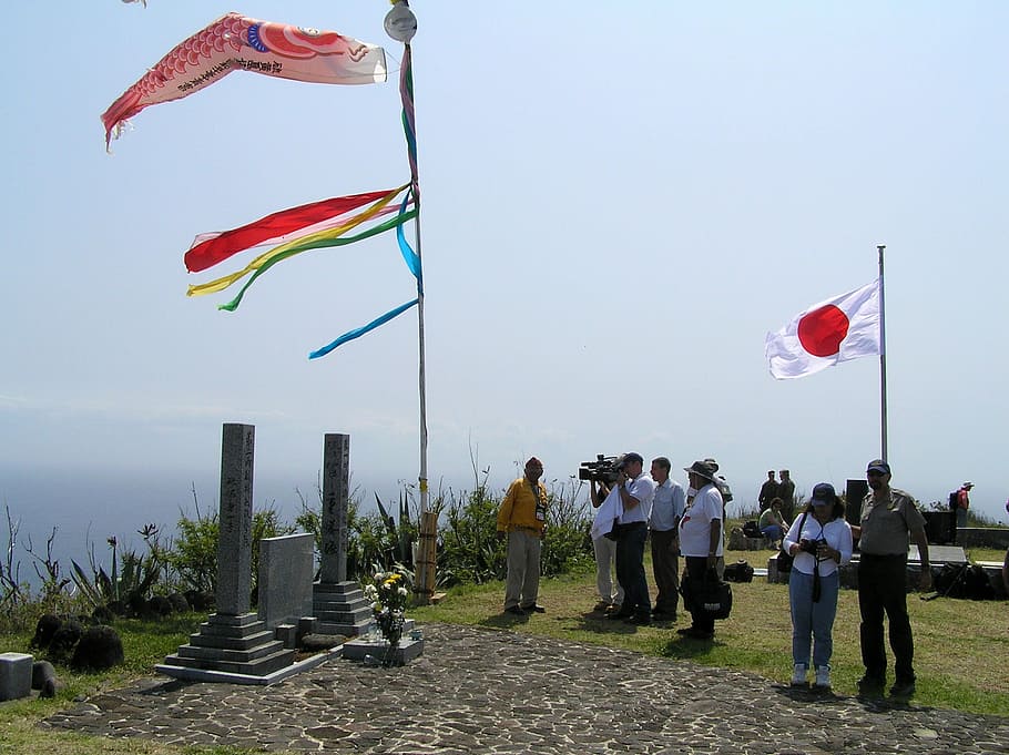 The 60th anniversary Reunion at the Japanese part of the memorial, Iwo Jima