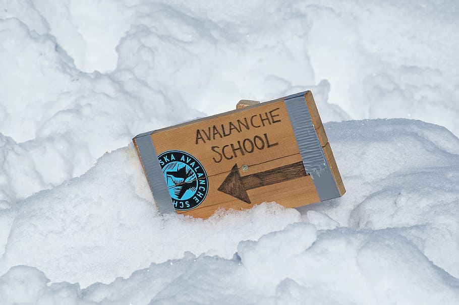 avalanche, snow, sign, danger, ski, winter, mountain, extreme HD wallpaper