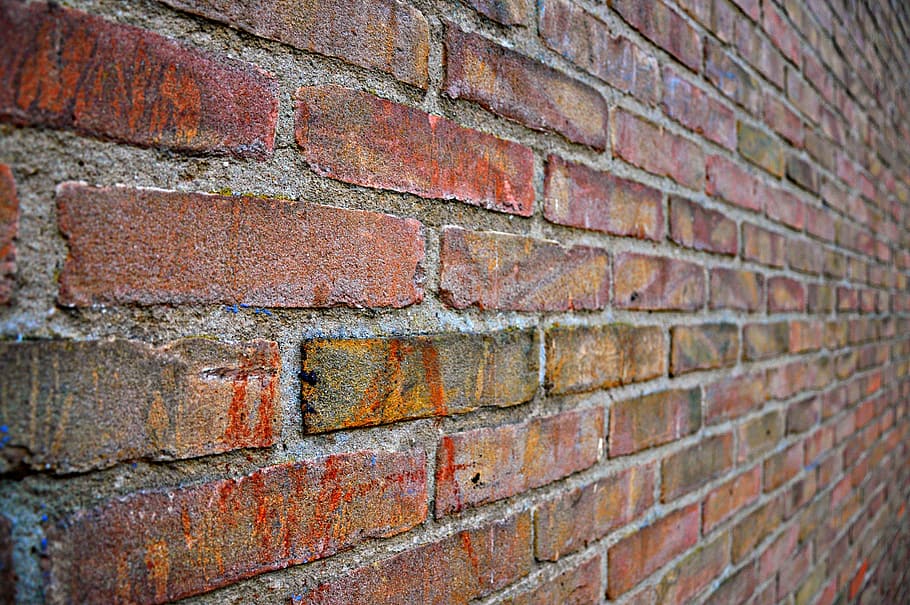 brown brick wall, stone, building, structure, pattern, texture HD wallpaper