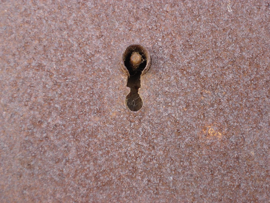 key hole, stainless, grunge, iron, goal, door, spider webs HD wallpaper
