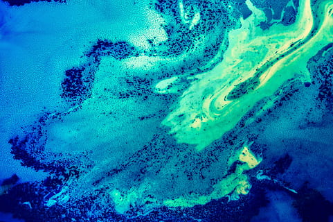 blue and green abstract painting, abstract painting, Order, Caos HD wallpaper