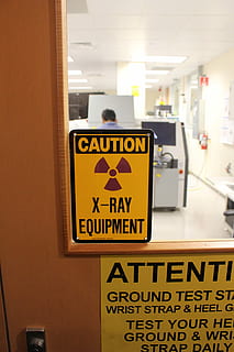 caution X-ray equipment sign, Lab, Laboratory, Physics, Danger HD wallpaper