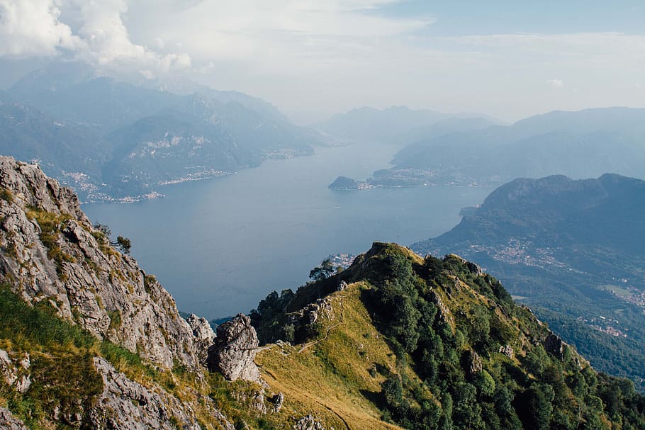 landscape, mountains, nature, sky, cliffs, clouds, cloudy, daylight HD wallpaper